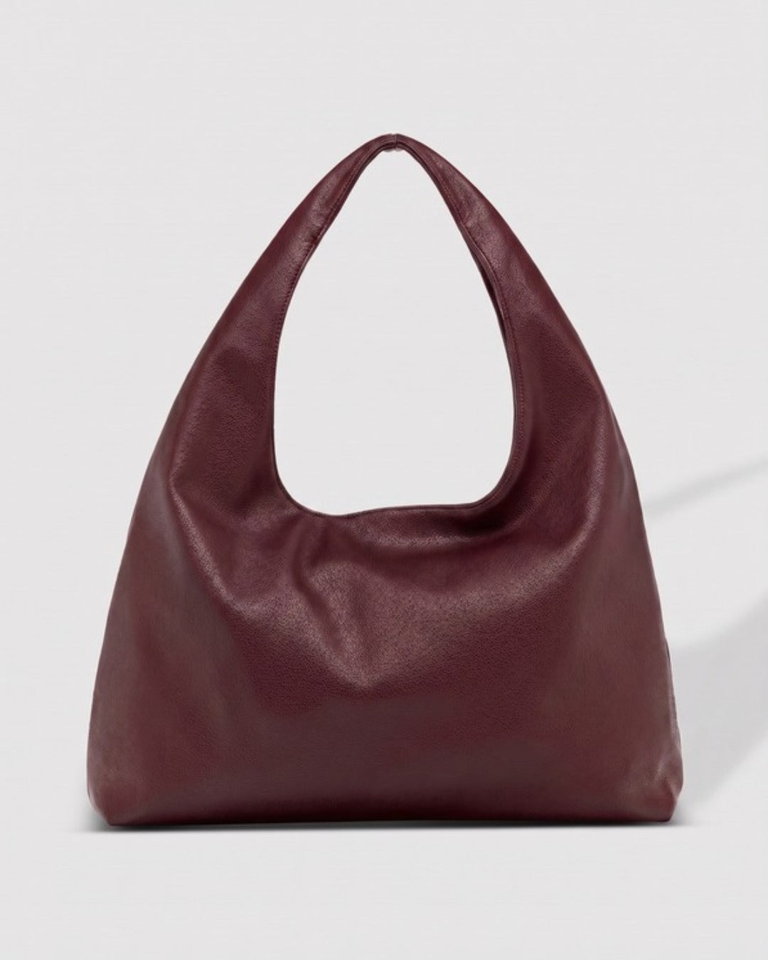 Elodie Shoulder Bag in burgundy — Lilly Carry personalised soft leather shoulder bag