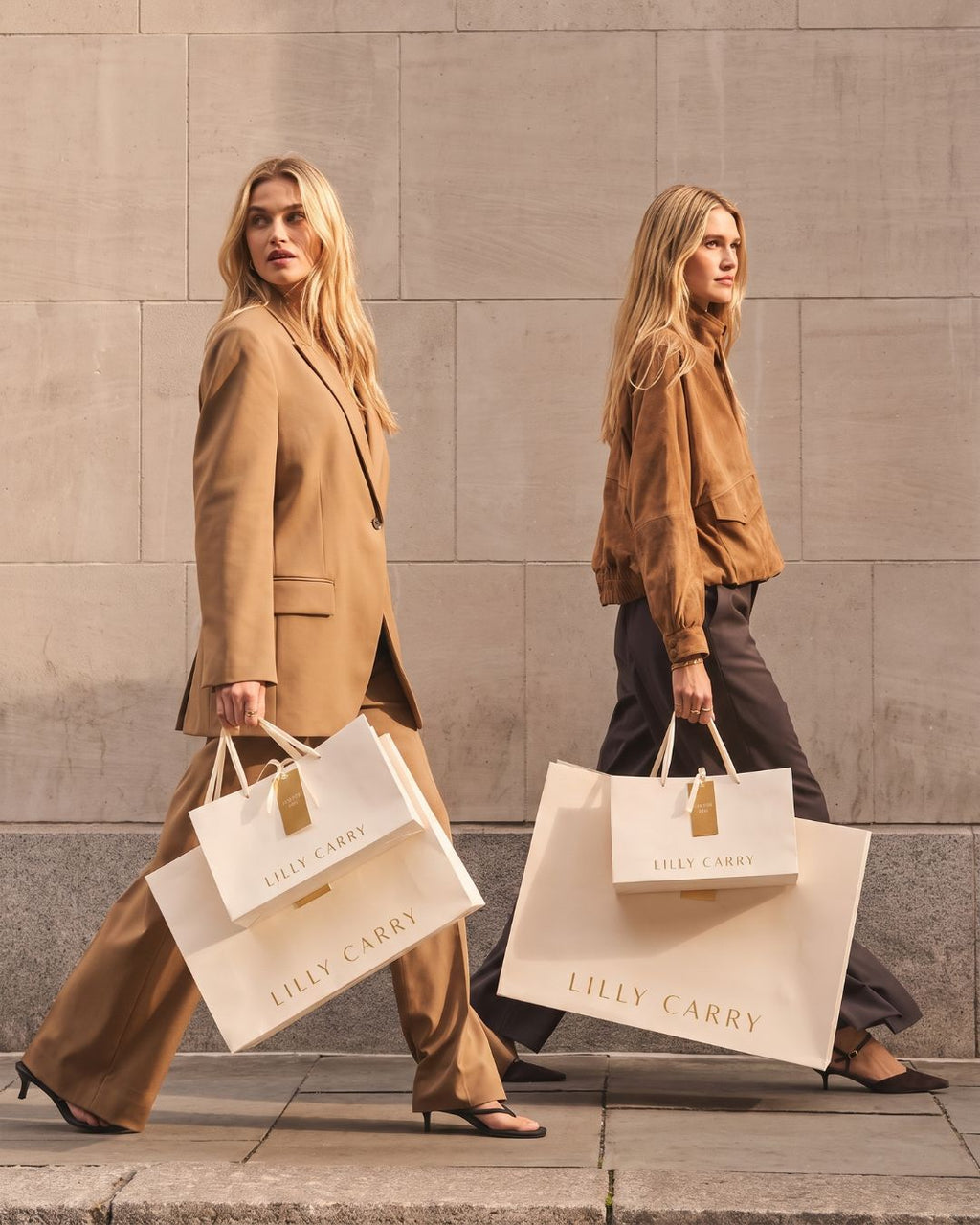 Lilly Carry Signature Mama Bag | Brown + Gold