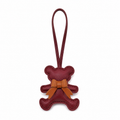 Bear Bag Charm Bourgondy