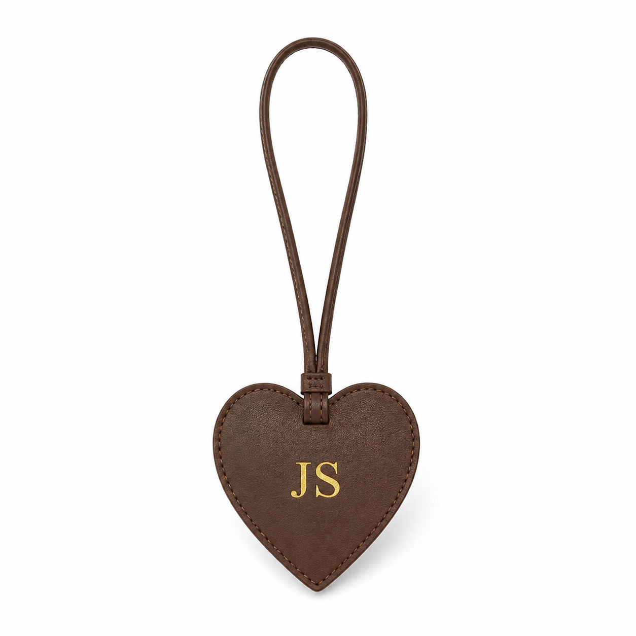 Personalised Bag Charm Brown