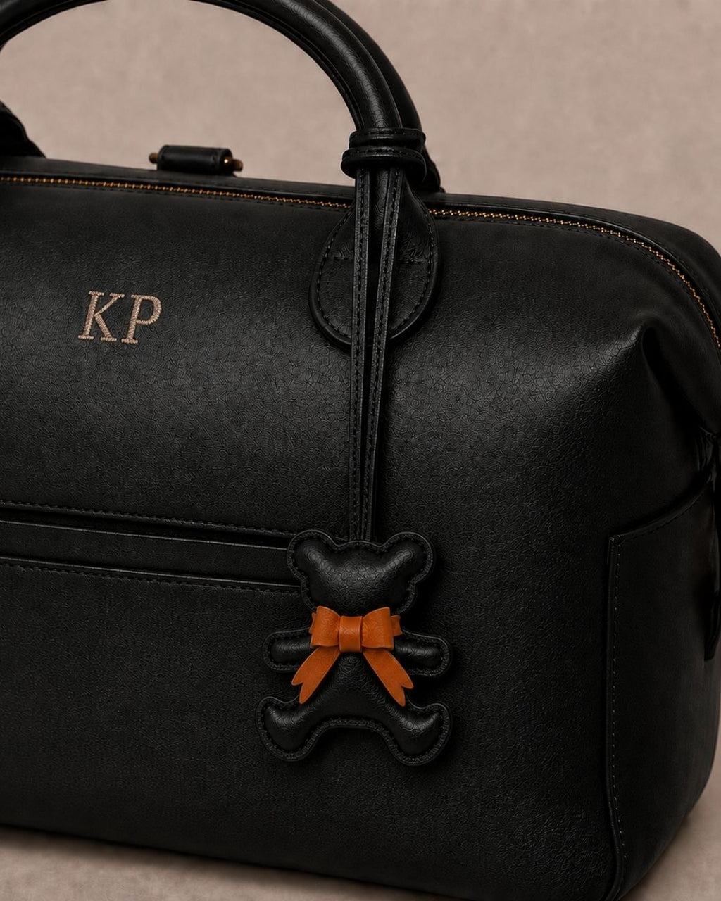 Bear Bag Charm Black