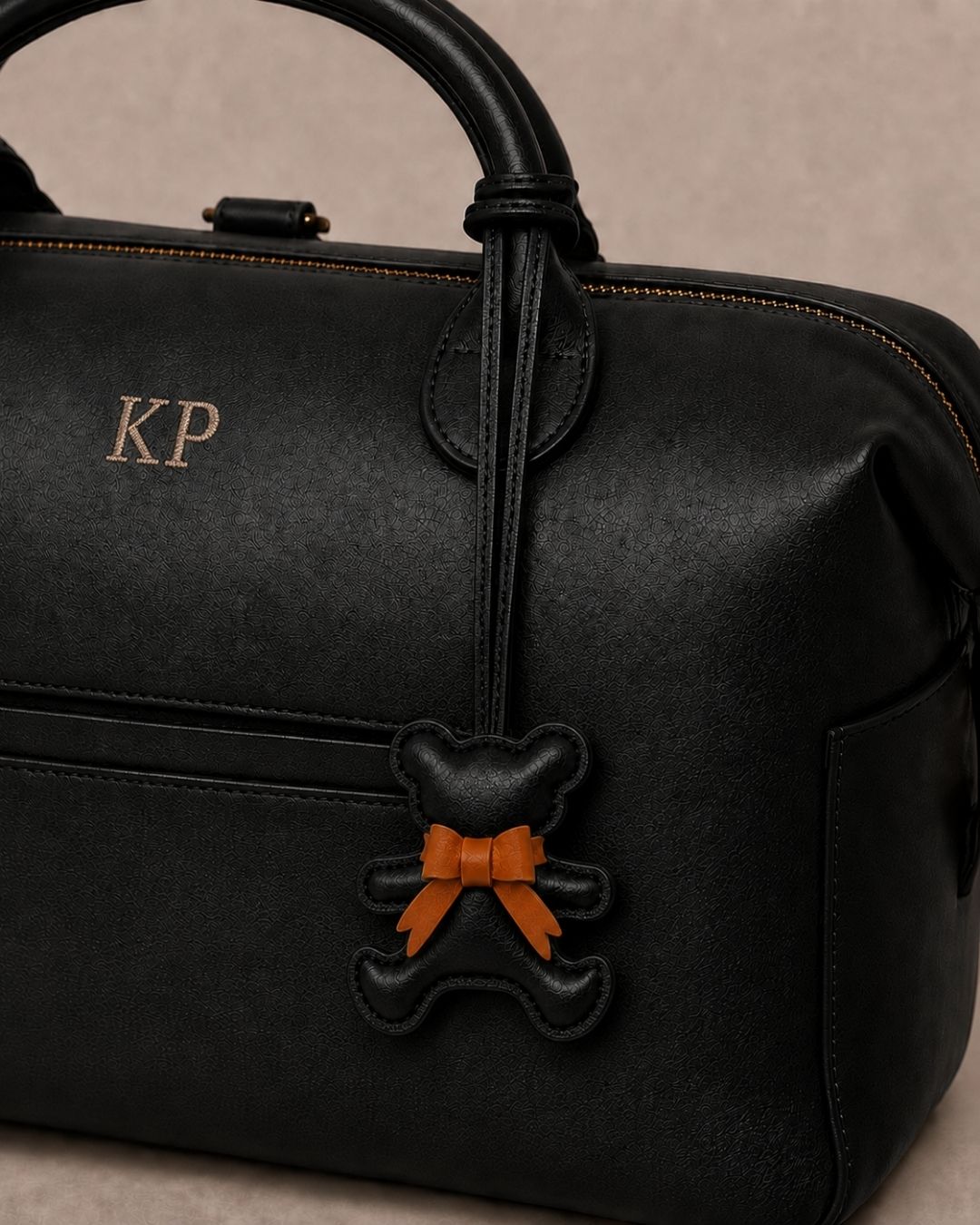Bear Bag Charm Black