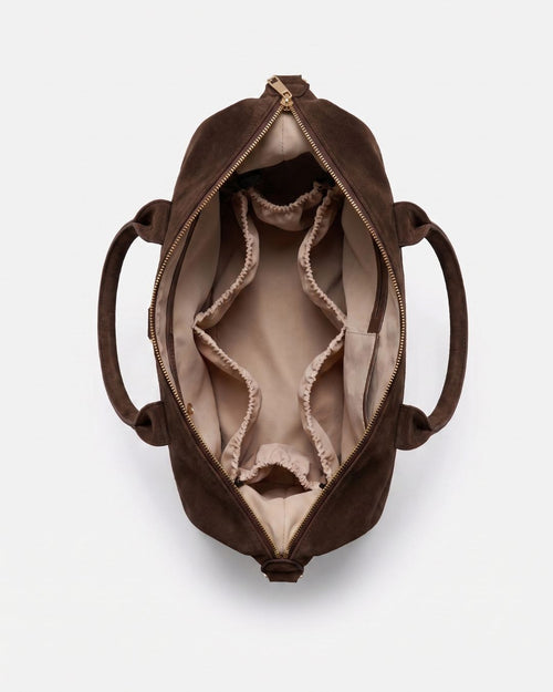 Allesia Mama Bag | Suede + Gold