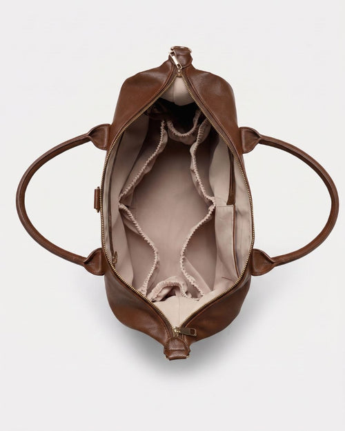 Allesia Mama Bag | Brown + Gold