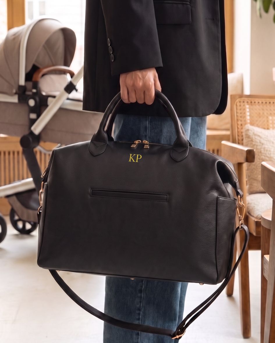 Lilly Carry Signature Mama Bag | Black + Gold