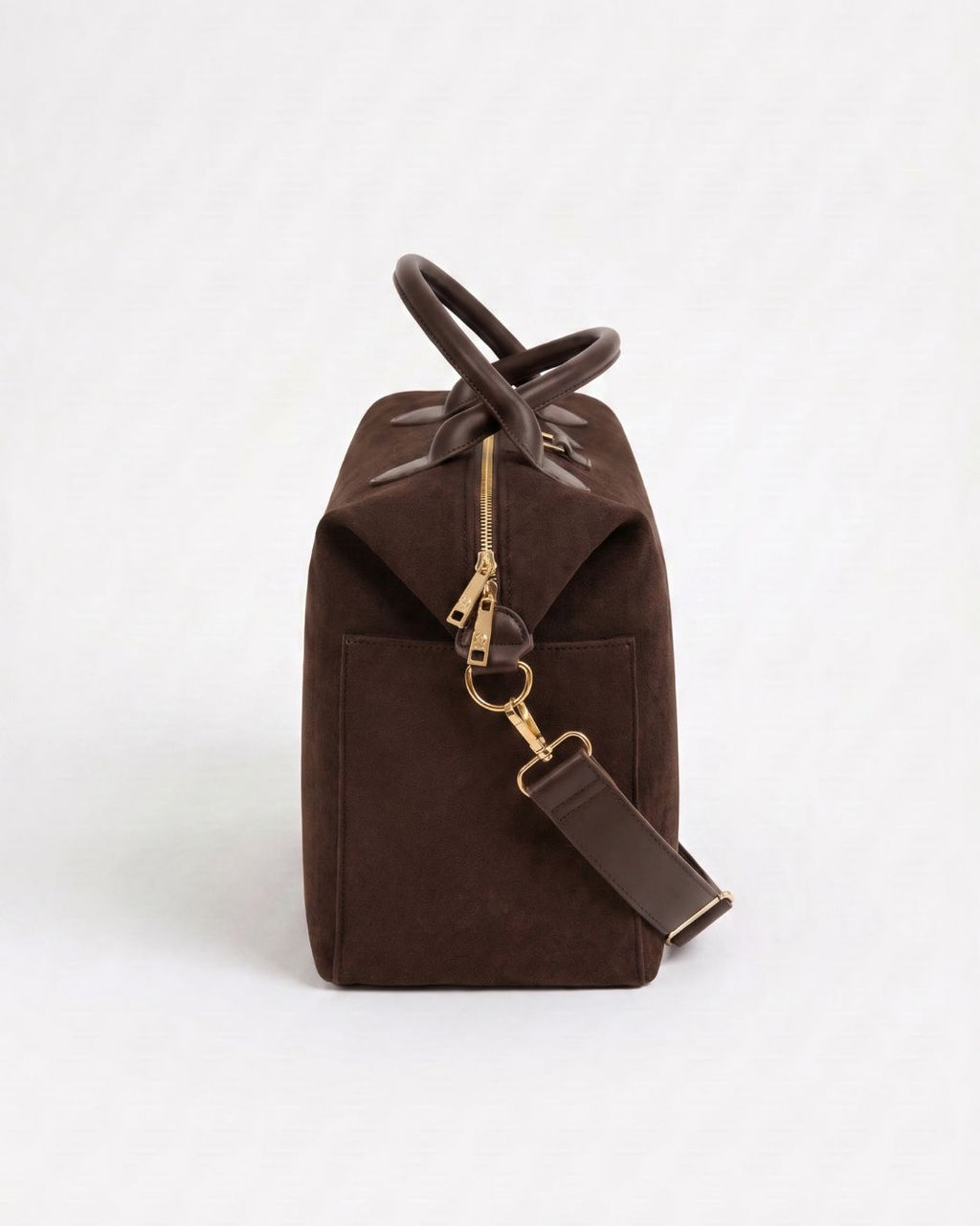 Lilly Carry Signature Mama Bag | Suede + Gold