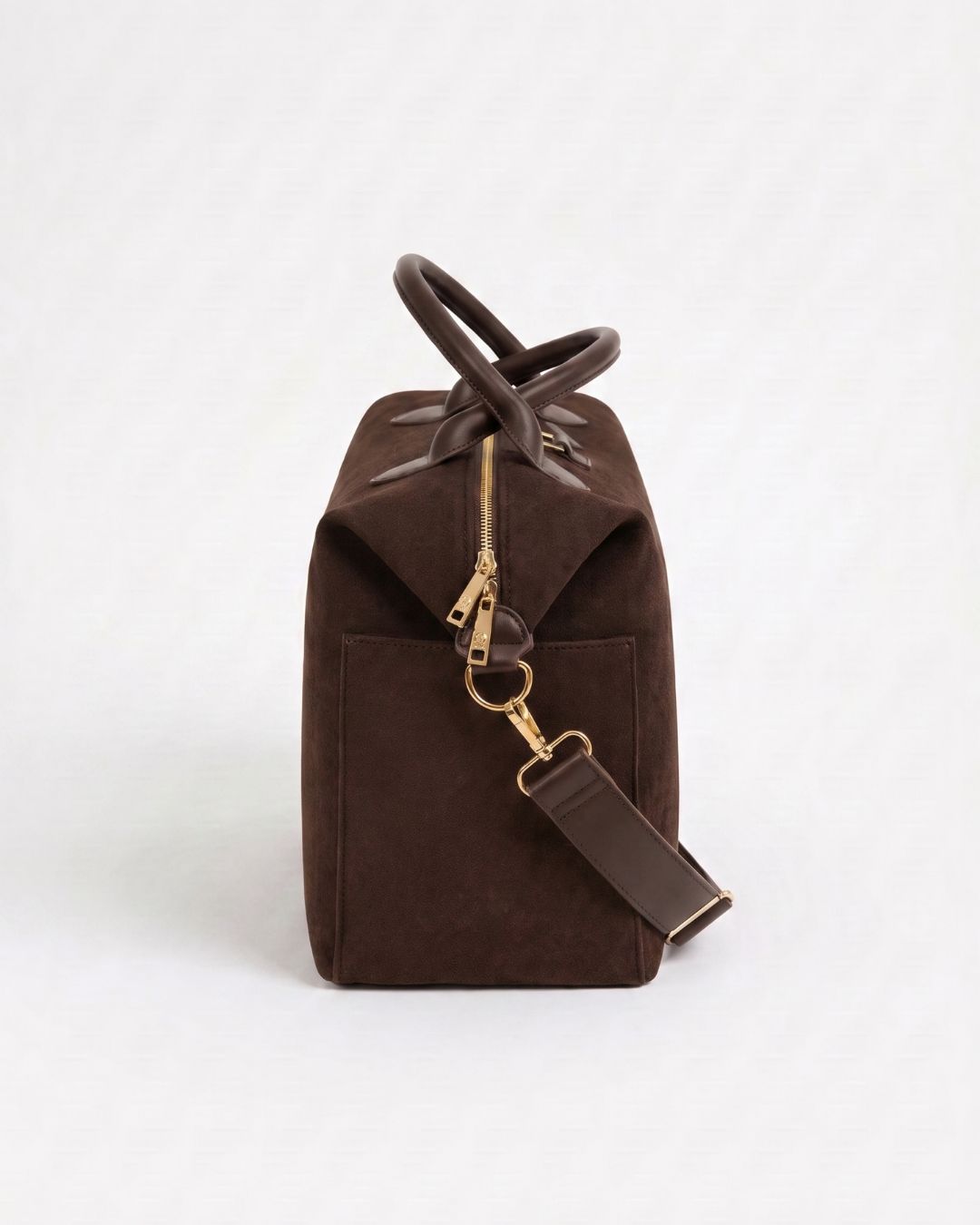 Lilly Carry Signature Mama Bag | Suede + Gold
