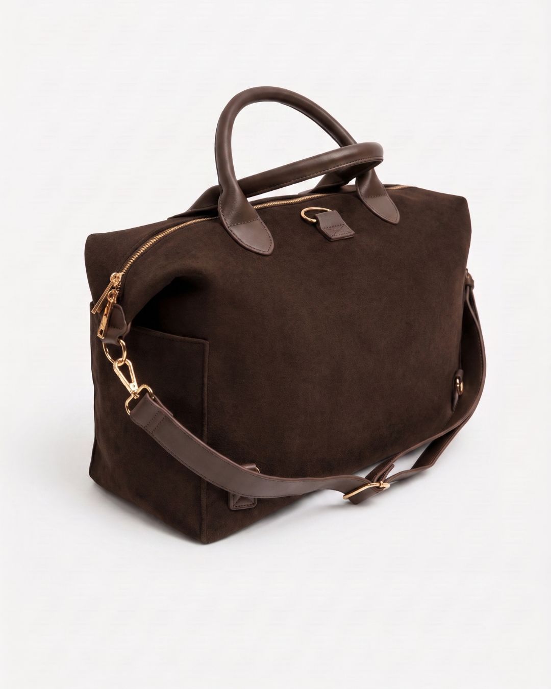 Lilly Carry Signature Mama Bag | Suede + Gold