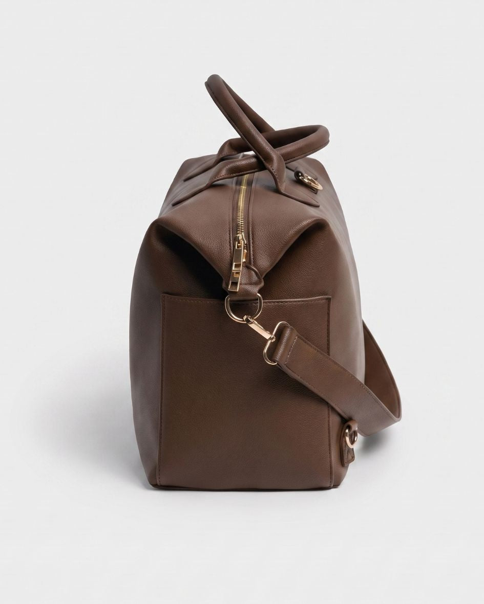Lilly Carry Signature Mama Bag | Brown + Gold
