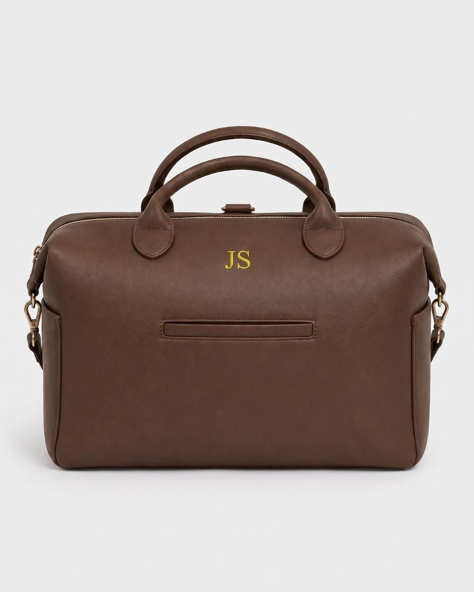 Lilly Carry Signature Mama Bag | Brown + Gold