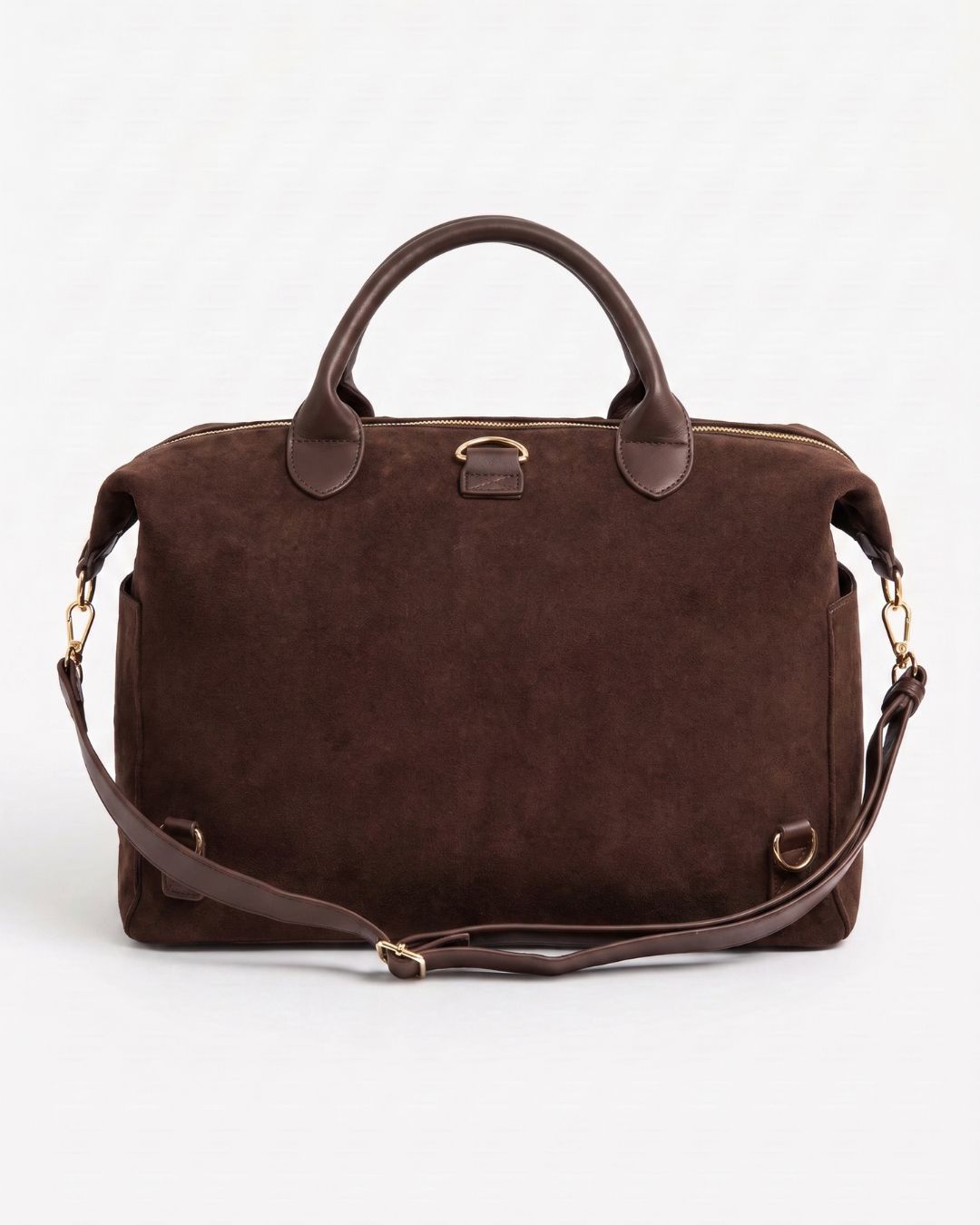 Lilly Carry Signature Mama Bag | Suede + Gold