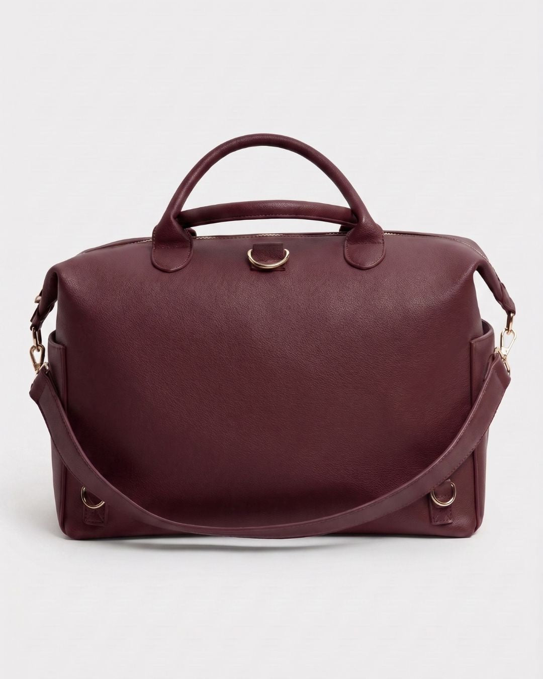 Lilly Carry Signature Mama Bag | Bourgondy + Gold