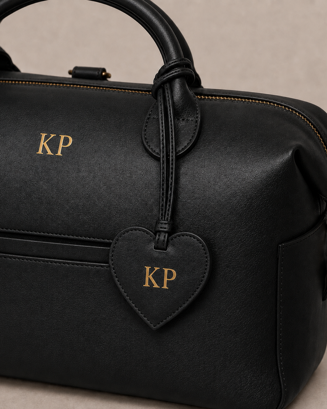 Personalised Bag Charm Black