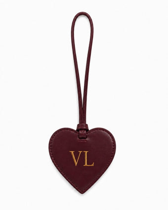 Personalised Bag Charm Burgundy