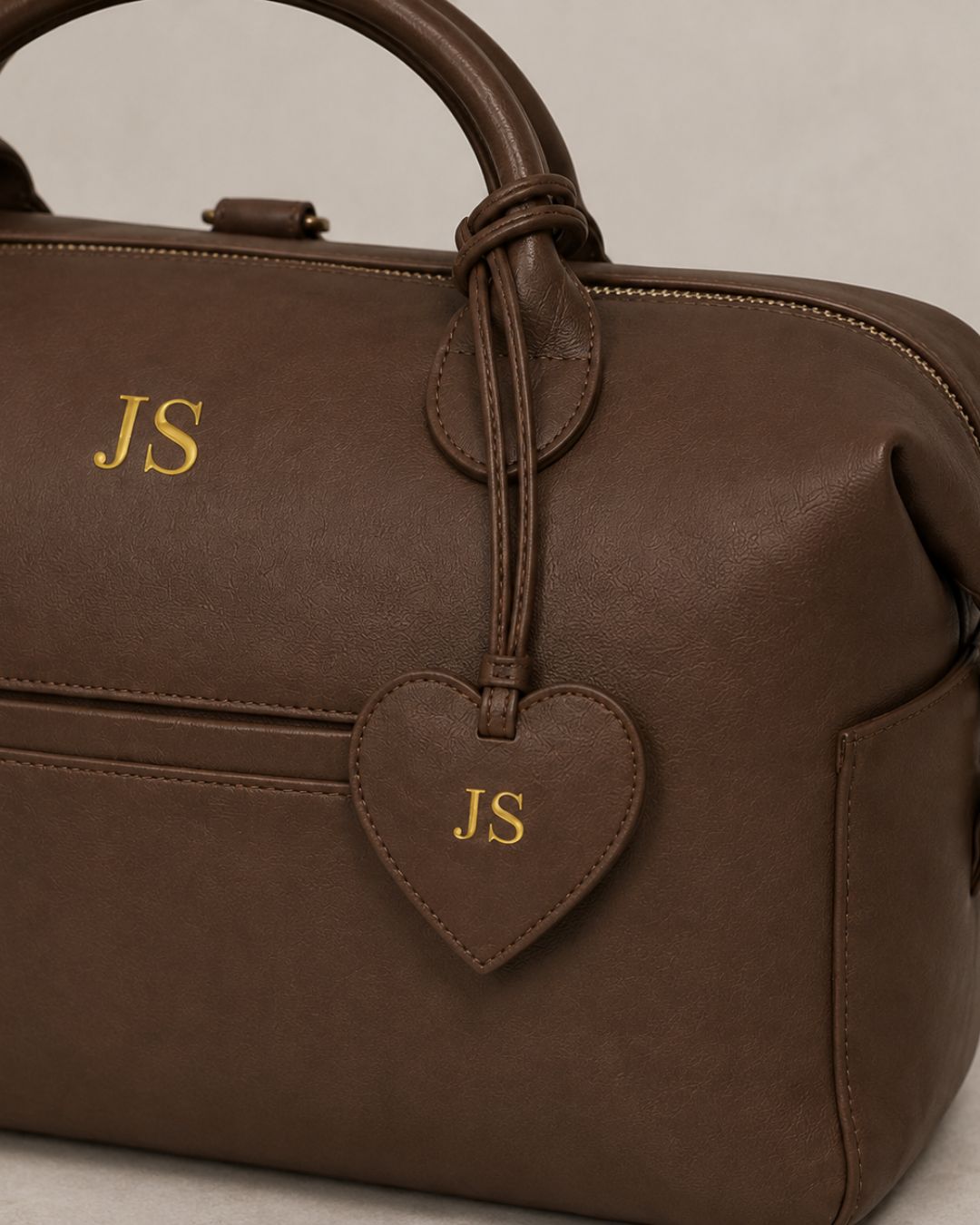 Personalised Bag Charm Brown