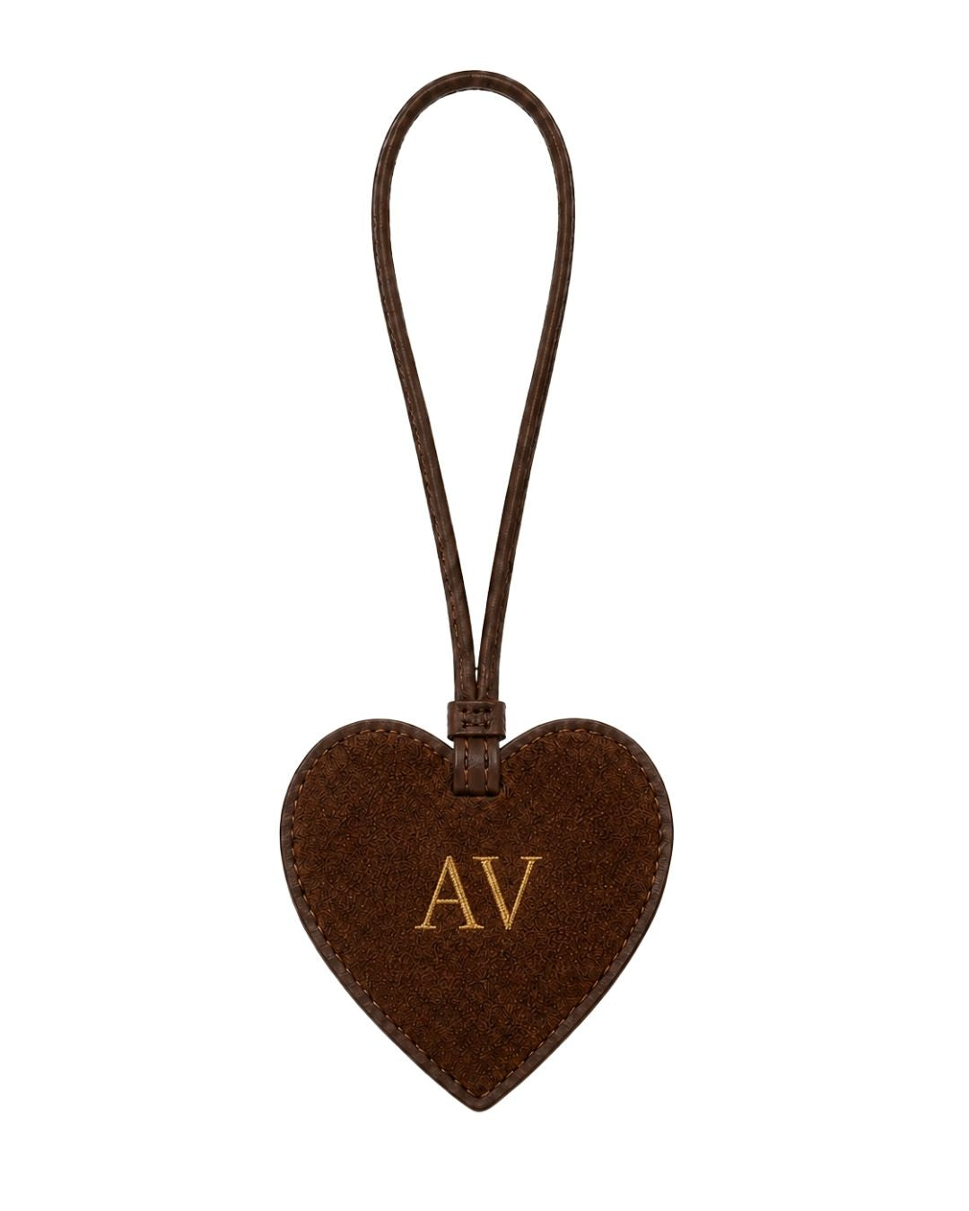 Personalised Bag Charm suede brown