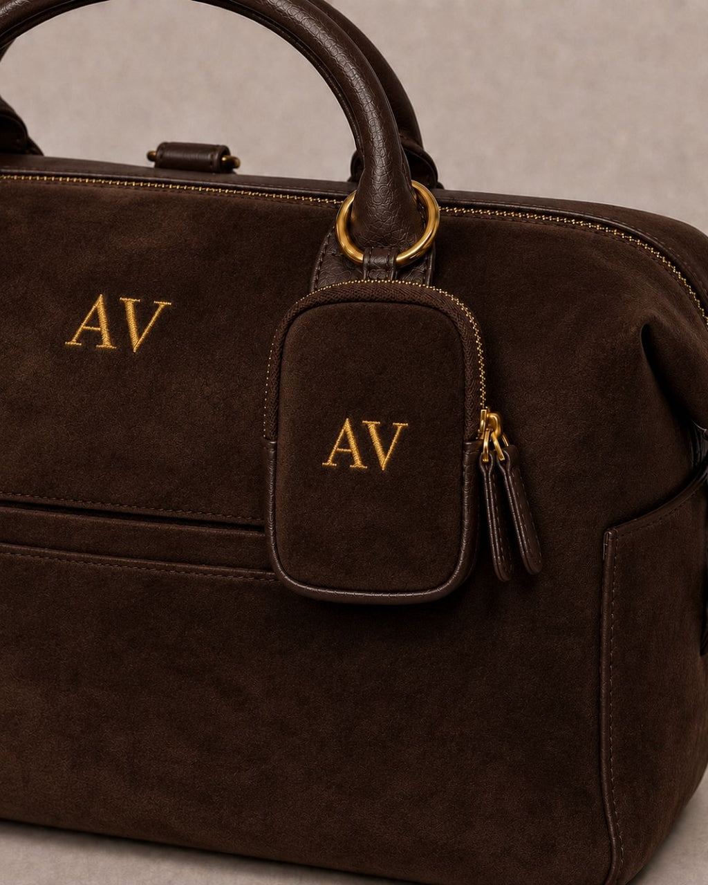 Pacifier Pouch suede brown