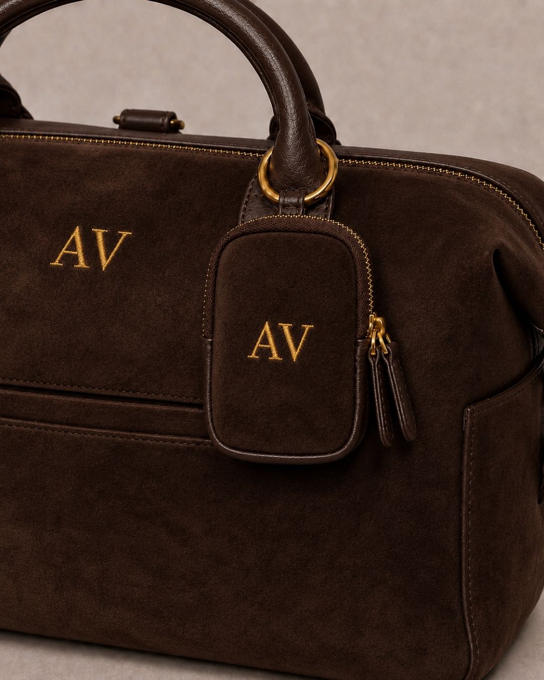 Pacifier Pouch suede brown